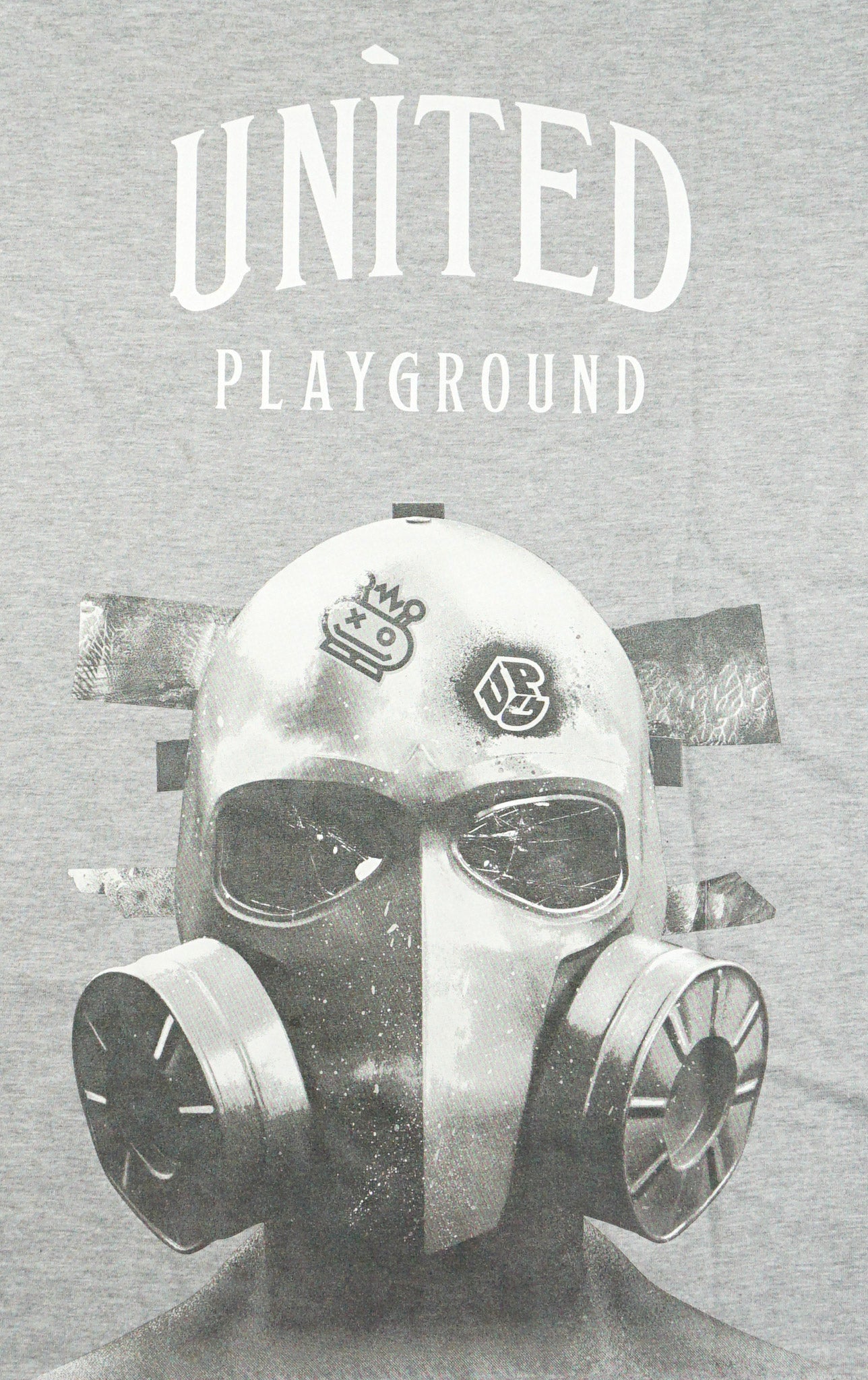 UPG Gray Monotone Gas Mask Tee